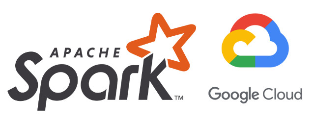 Apache Spark & Google cloud logos